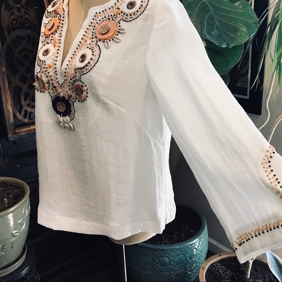 Jendo beaded boho festival tunic top - Picture 2 of 8